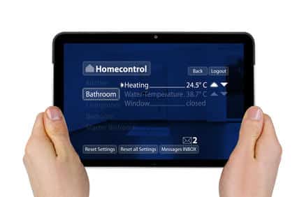 Tablet mit Interface Homecontrol